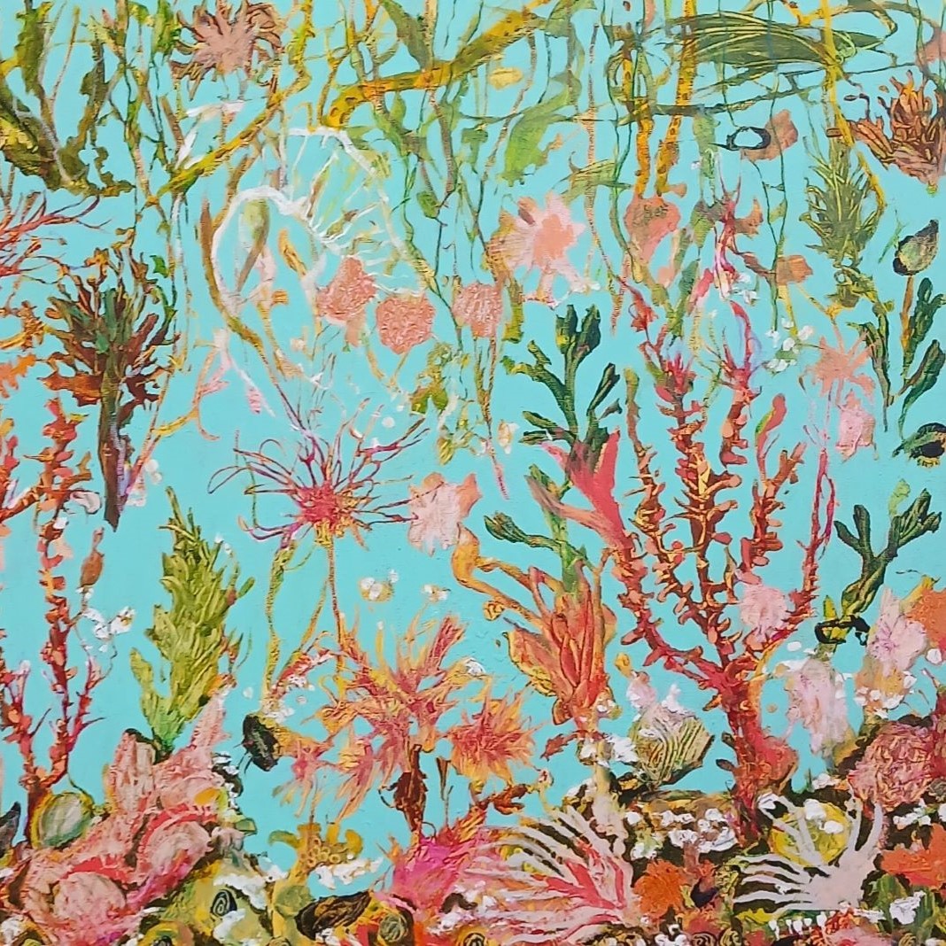 Painting of undersea foliage
