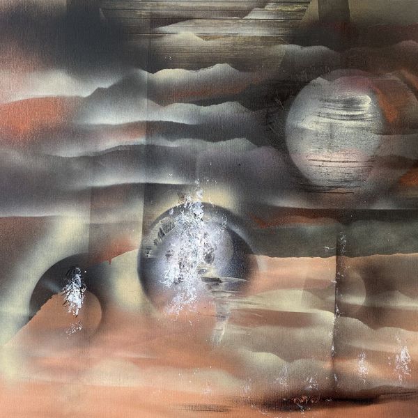 Abstract photo of a sandy beach and clouds