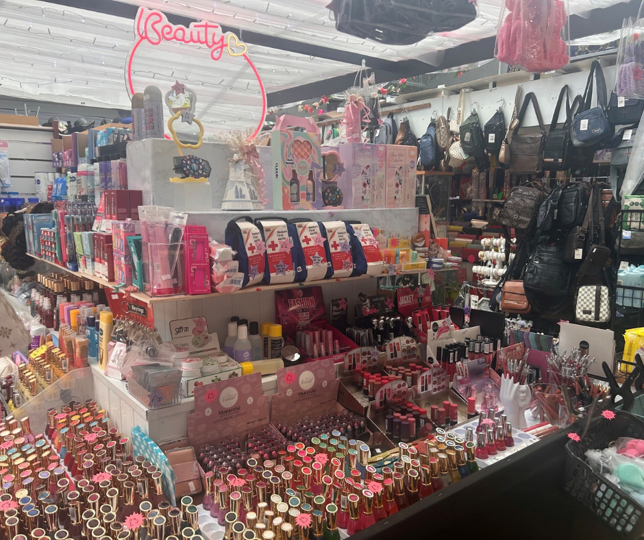 A stall selling make up